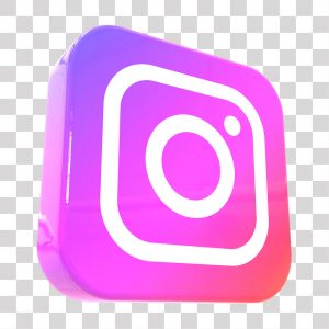 icon Instagram 3d rosa