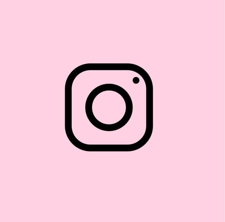 icon Instagram linhas pretas fundo rosa